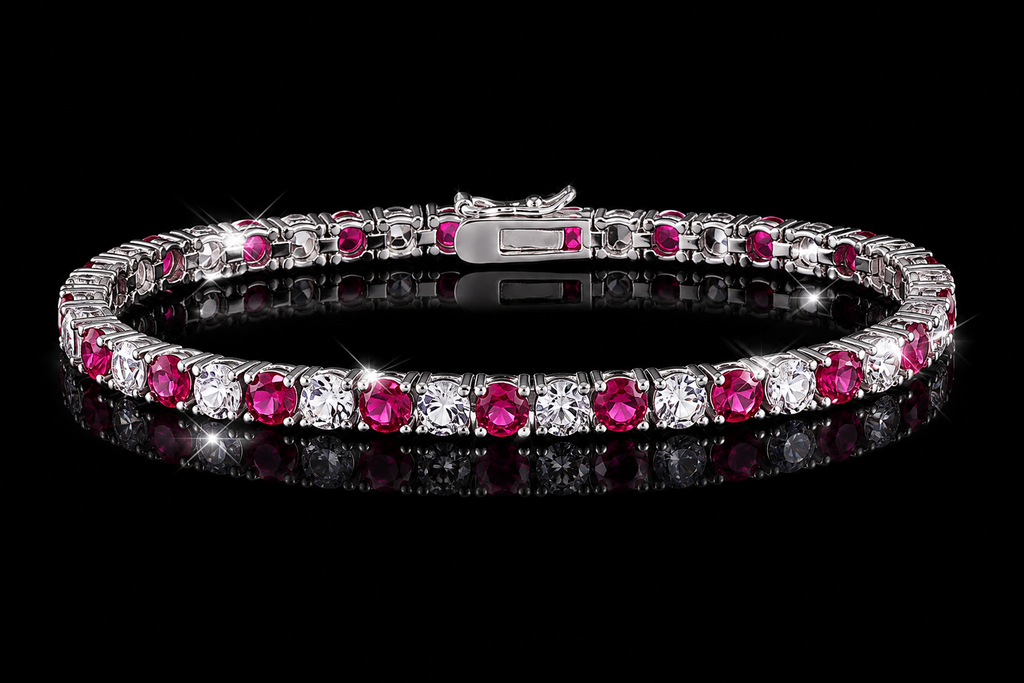 ⁠Siaras Seduction Ruby & Sapphire Tennis Bracelet⁠