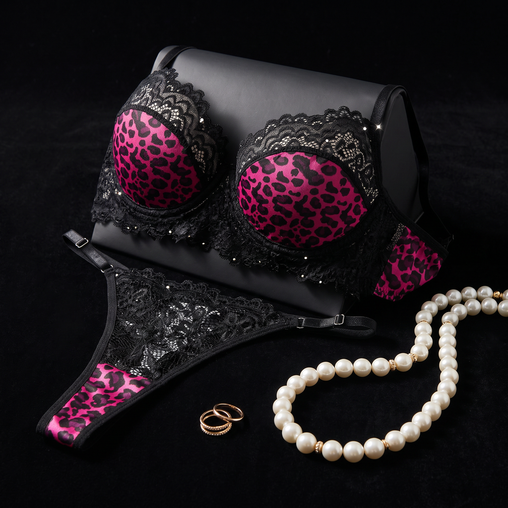 Seductive Romance Leopard Bra & panty set