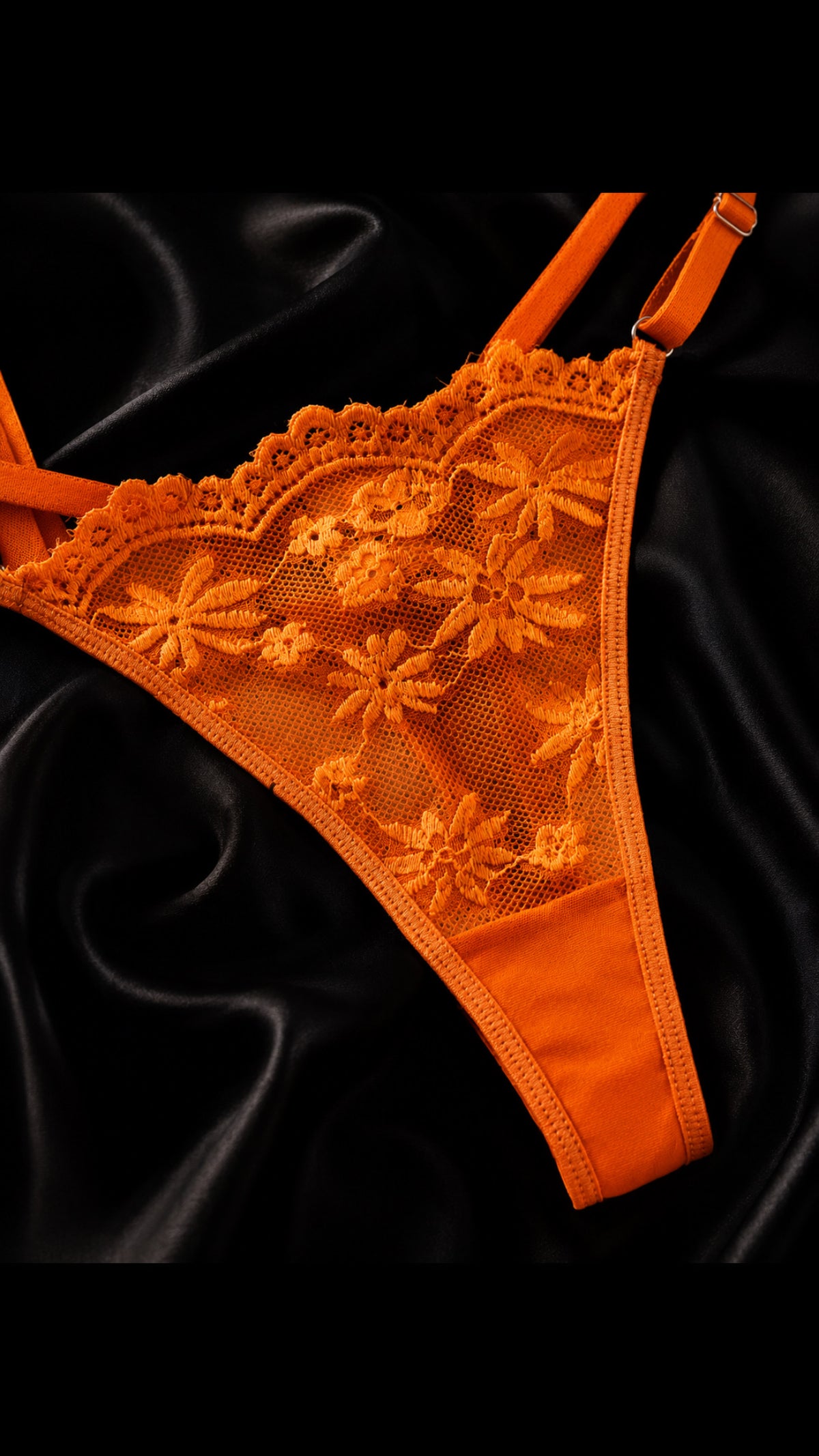 Haunted Elegance: Pumpkin Spice Temptation Babydoll Set⁠