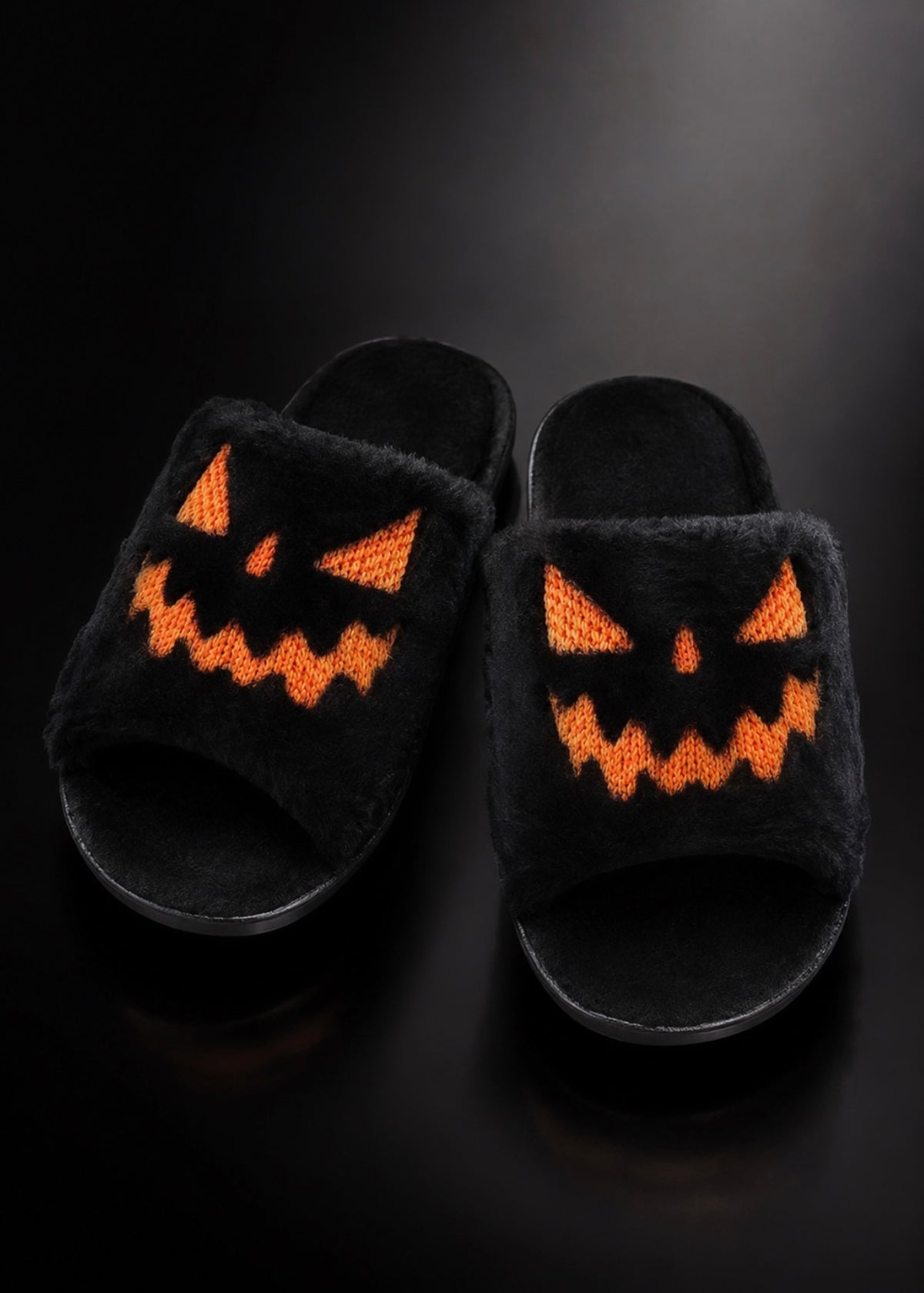 Haunted Elegance: Spooky Jack-O'-Lantern plush Slides⁠