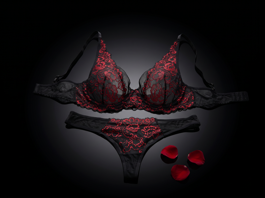 ⁠Haunted Elegance: Vampire Bloodline Lace Lingerie⁠