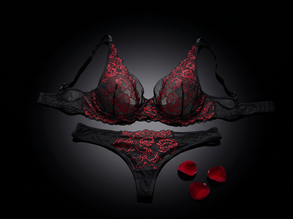 ⁠Haunted Elegance: Vampire Bloodline Lace Lingerie⁠